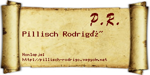 Pillisch Rodrigó névjegykártya
